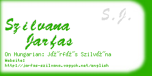 szilvana jarfas business card